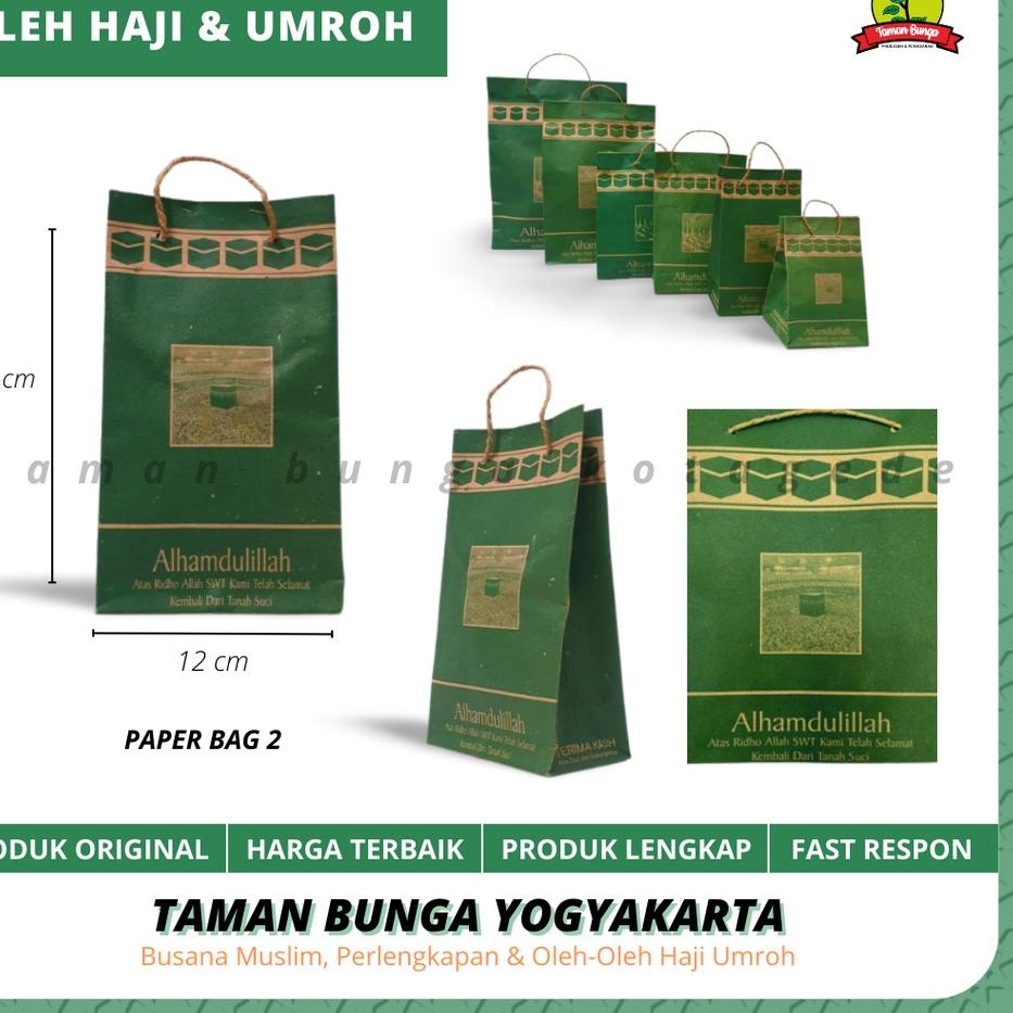 

Paling Favorit PAPERBAG OLEH OLEH HAJI UMROH / TAS KERTAS ISI 20PCS UKURAN 12cm X 21cm