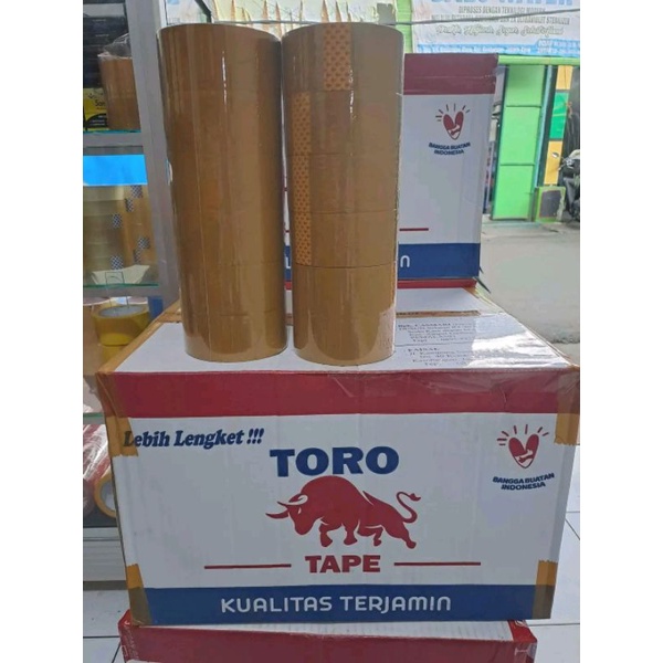 

lakban packing 2inc 45mm x 90Yard / 90 meter real super rekat..