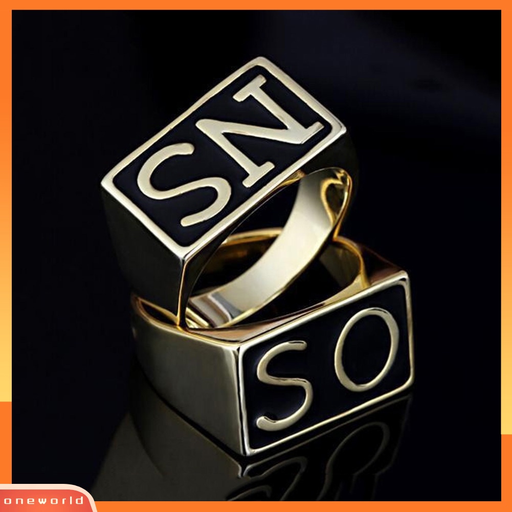 (ord) 2pcs / set Cincin Stainless Steel Motif Sons of Anarchy Gaya Punk Untuk Pasangan / Pria / Wanita