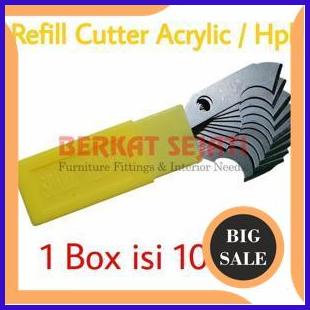 

10 PC REFILL isi Mata Pisau Alat Potong Cutter Hpl Acrylic Mika XINFA last stok 54PR23