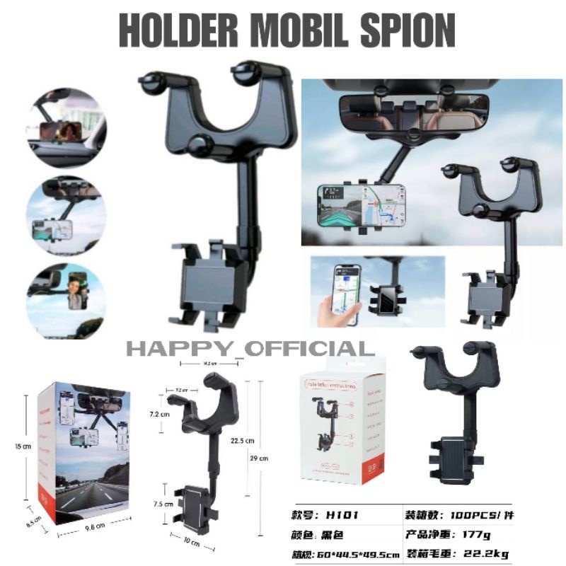 Holder NEW MOBIL 360 Spion Tengah Mobil putar 360 Derajat / Car Phone Spion Multifungsi