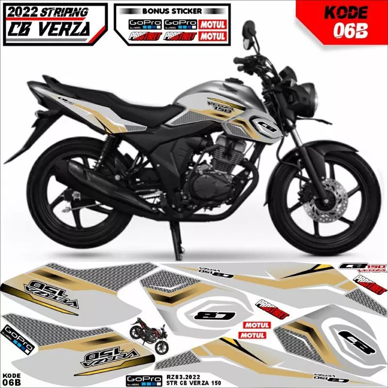 Striping stiker Verza CB 150 /Decal cb 150 new sticker custom honda verza /lis body tahilland tahilo