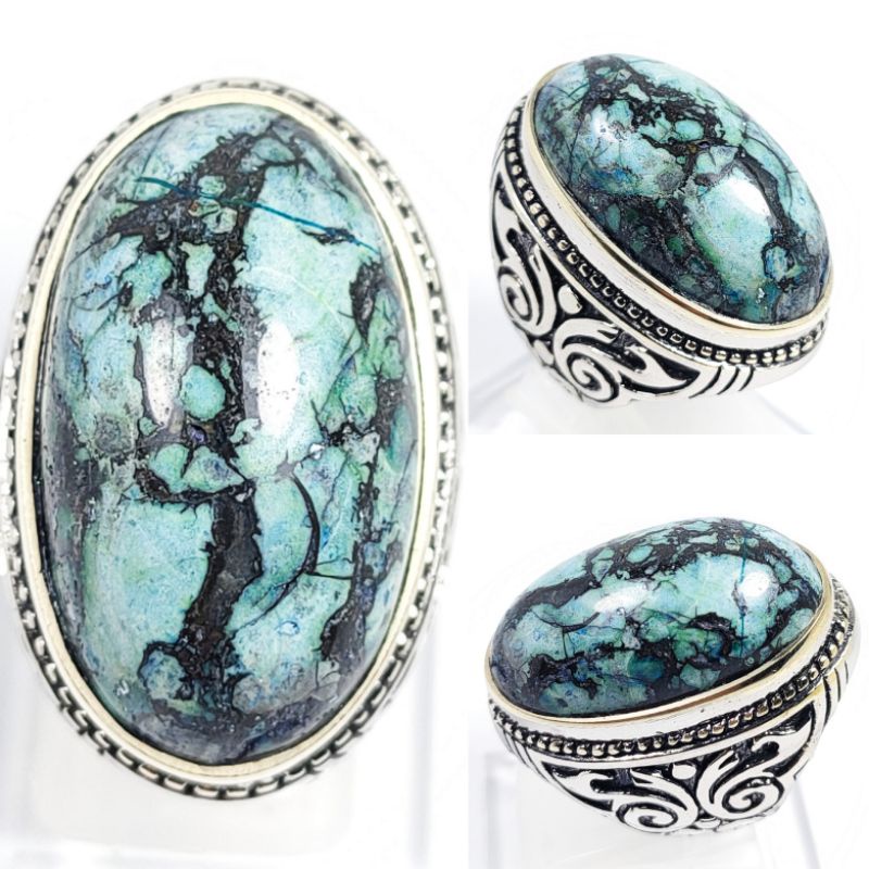 BATU CINCIN NATURAL TURQUOISE PIRUS PERSIA KODE 02509