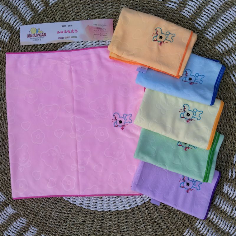 Handuk Bayi Karakter/Handuk Anak 50x100 Cm /Lap Mandi Lembut Motif Bordir