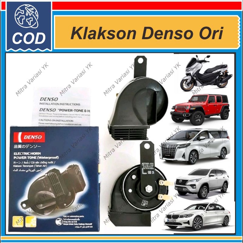 KLAKSON KEONG DENSO WATERPROOF ORI MOBIL MOTOR SUARA KERAS