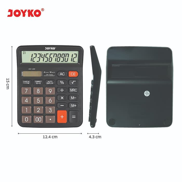 

Joyko CC-40 Calculator Kalkulator 12 Digits Check Correct Murah