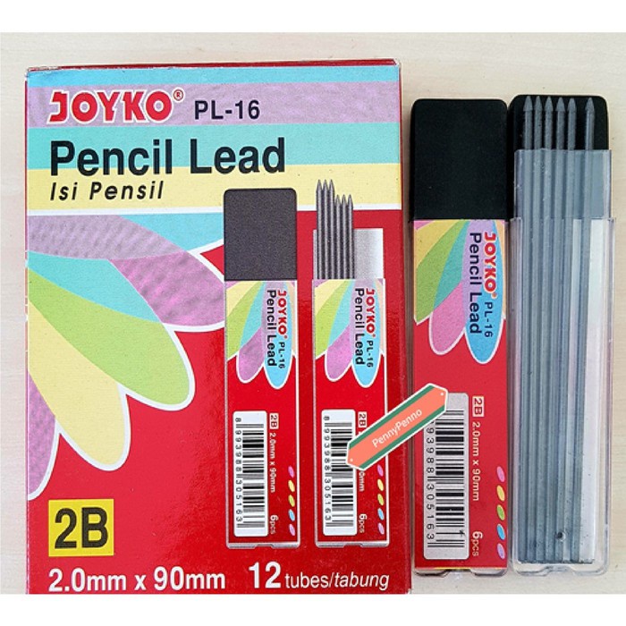 

Isi Pensil 2B Joyko 2mm PL-16 Refil Mekanik PL16 Cetek