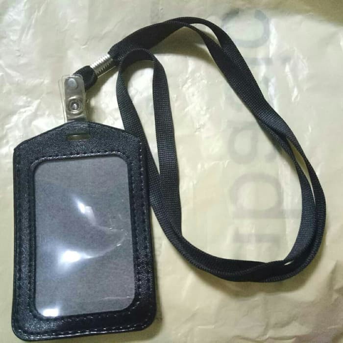 

Tali Jepit Tempat Kartu ID Card Holder Plastik Rubber Wadah Name Tag