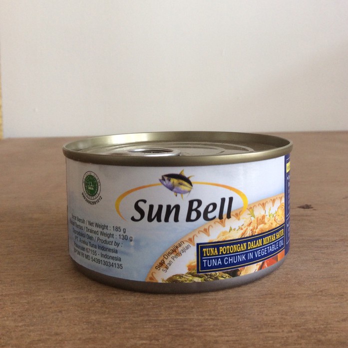 

Sunbell Tuna Chunk 185gr in Vegetable Oil Ikan Potong Kaleng