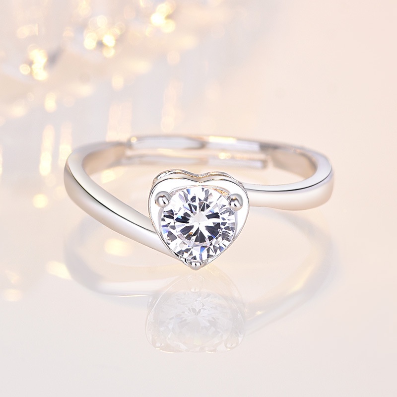 Cincin Wanita Korea Titanium Silver Liebe Love