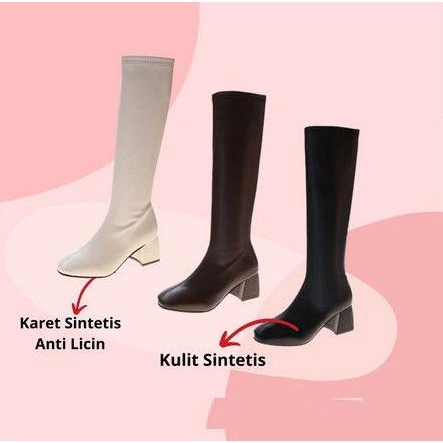 Promo Sepatu Wanita + Sepatu Boots Wanita Panjang Import 236 A38