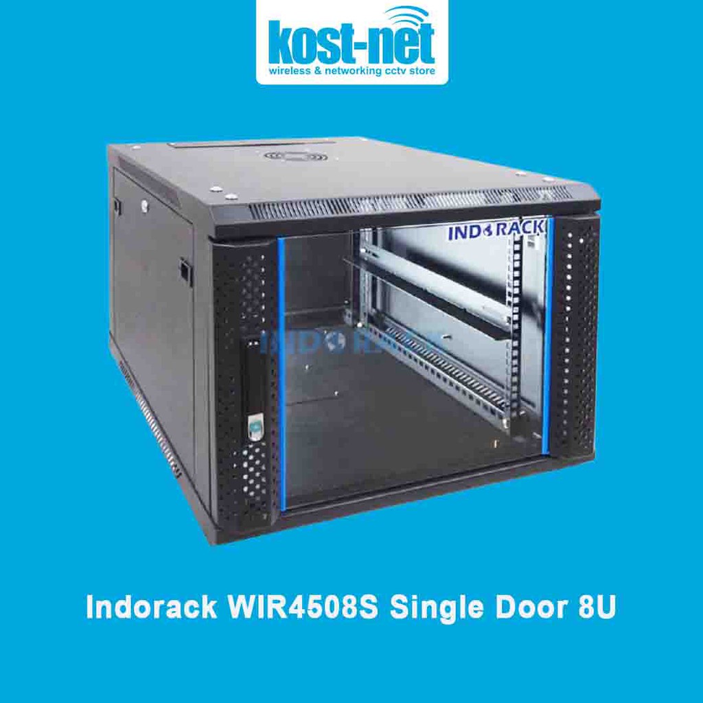 Indorack WIR4508S Wallmount Cabinet Rack 19inch Single Door 8U