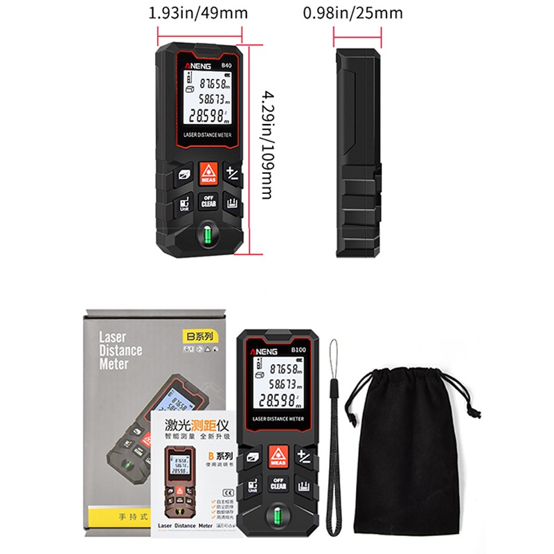 Meteran Laser Digital 100 m 80m 60m 40m Laser Rangefinders Free Baterai Alat ukur Distance Meter Measure Laser Pengukur Jarak Rangefinder Laser Pengukur Jarak Laser Distance Met Alat Ukur Meteran Digital Measurement