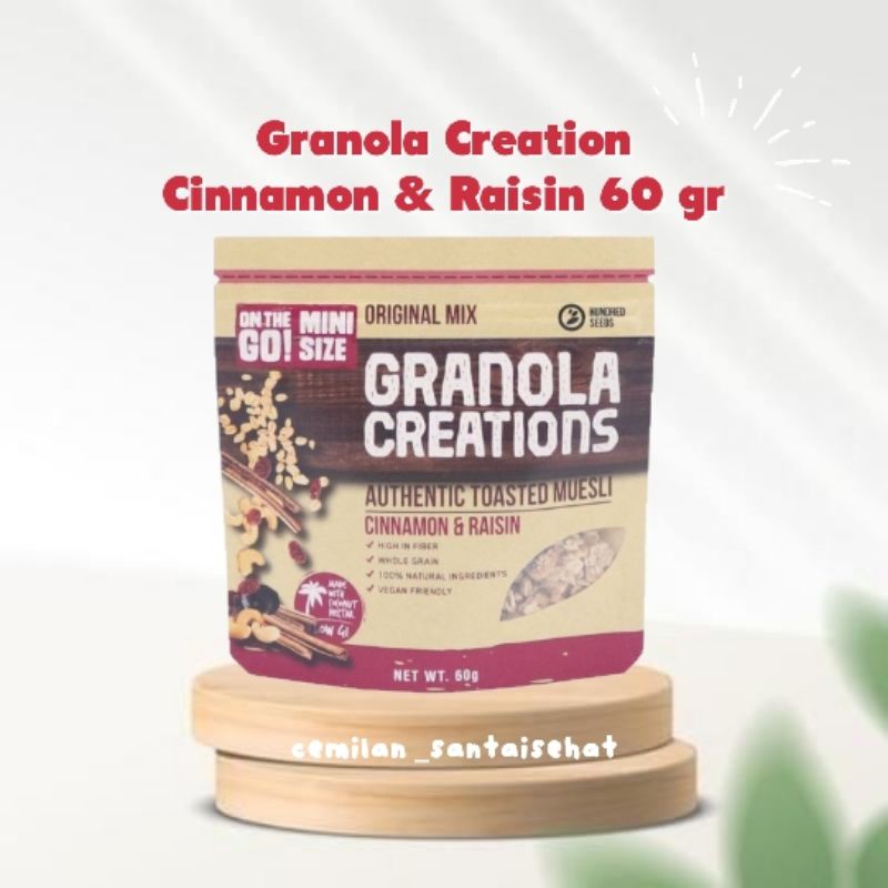 

Granola Creation 60 gram - Cinnamon & Raisin