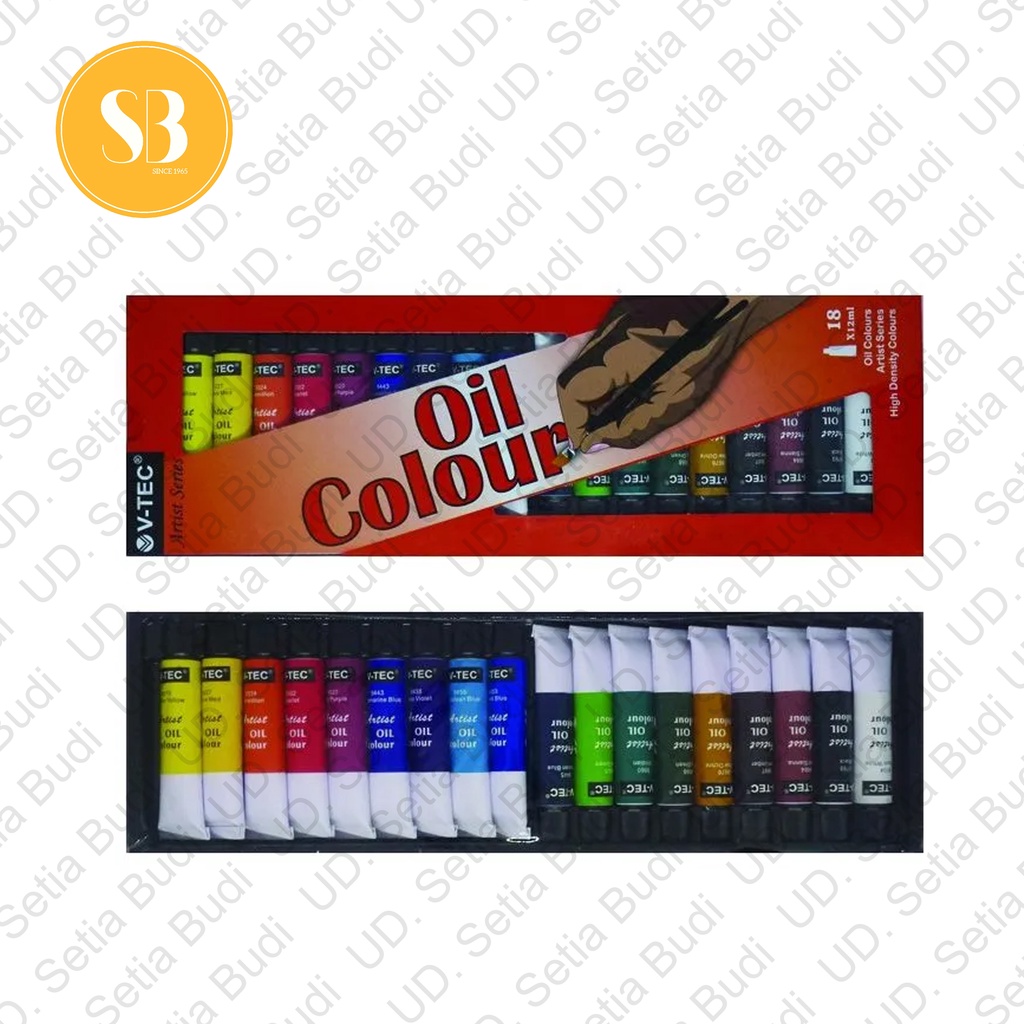 Cat Minyak Vtec Oil Colour Set 12 Warna 12ML VT-1388/O