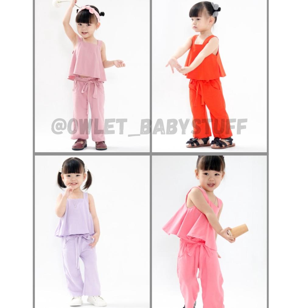 Owlet - setelan anak perempuan / setelan kulot anak / baju anak perempuan
