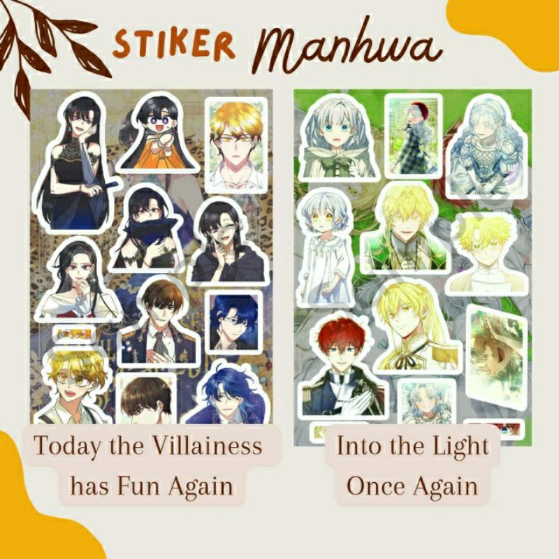 Sticker Manhwa A6 Waterproof Today The Villainess has Fun Again Into the Light Once Again Raylin Sha