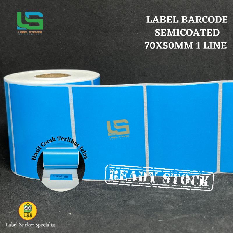 

Label Sticker Barcode Semicoated 70X50 MM Isi 500 PCS