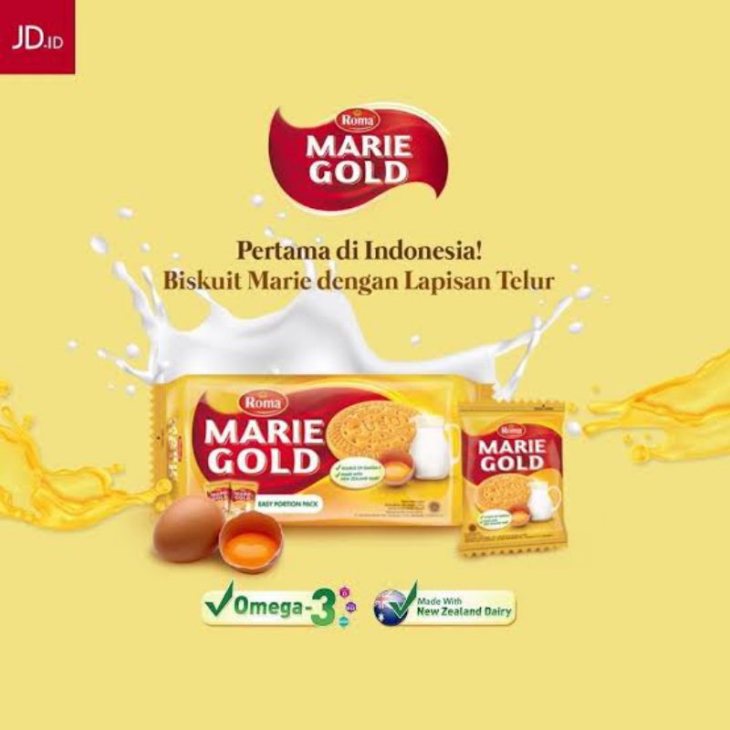 

Biskuit Roma Marie Gold 120 GR 6 Multipack