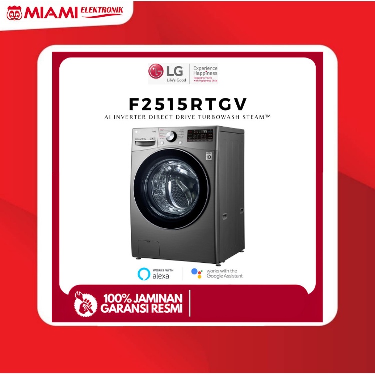 LG F2515RTGV Mesin Cuci 15kg + Dryer 8Kg AI DD ThinQ