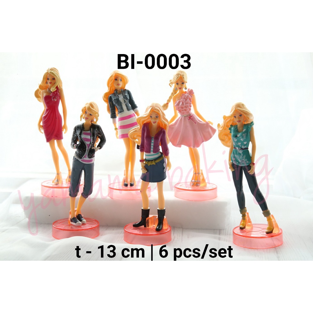 BI-0003 Topper hiasan kue cake mainan barbie girl (MAINAN)