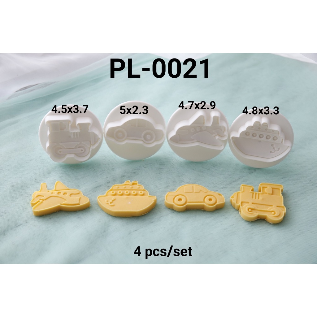 PL-0021 Plunger cutter cetakan fondant cookie cutter alat transportasi (Plunger Cutter)