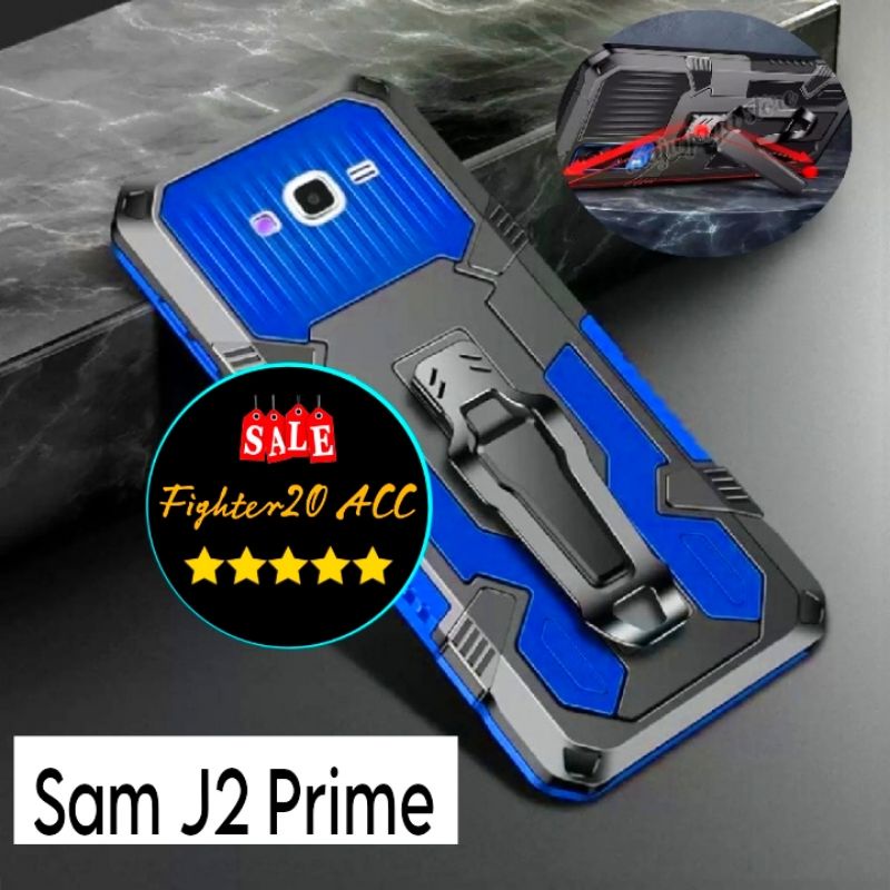 Samsung J2 Prime Casing Cristal Hardcase Standing Kick Back Case Robot New