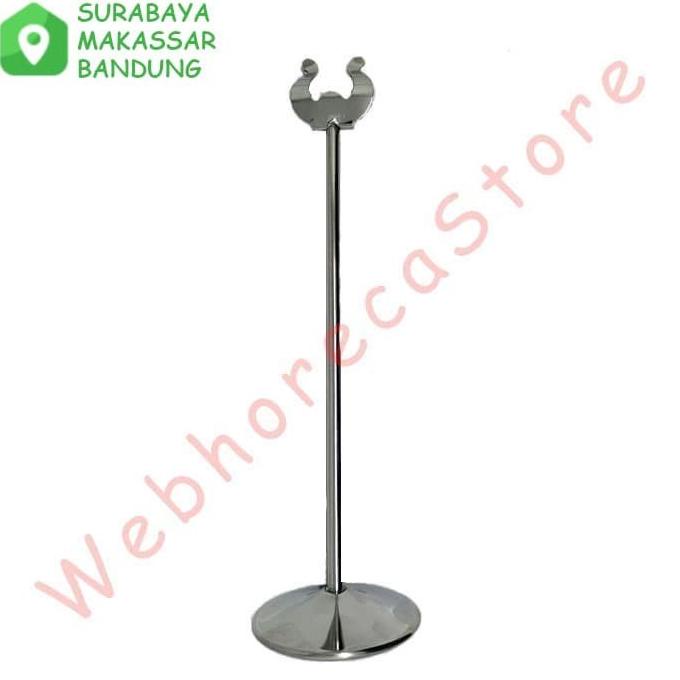 

Table Number Menu Stand Card Holder 40cm Stainless / Tiang Nomor Meja