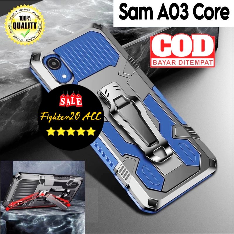 Samsung A03 Core Casing Cristal Hardcase Standing Kick Back Case Robot New