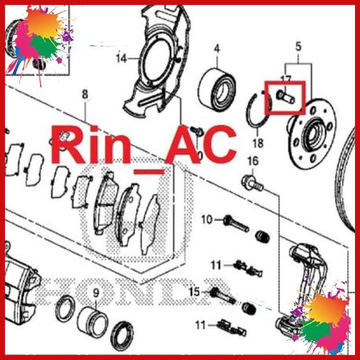 baut roda velg bearing hub mobil honda jazz gd3 rs s ge8 gk5 idsi vtec [rin-ac]