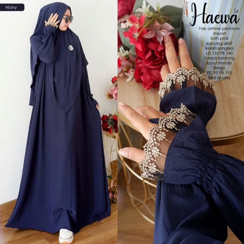 Longdress Abaya Polos Baju Syari Set Khimar Bergo Setelan Gamis Muslimah Jilbab Gamis Syari Original