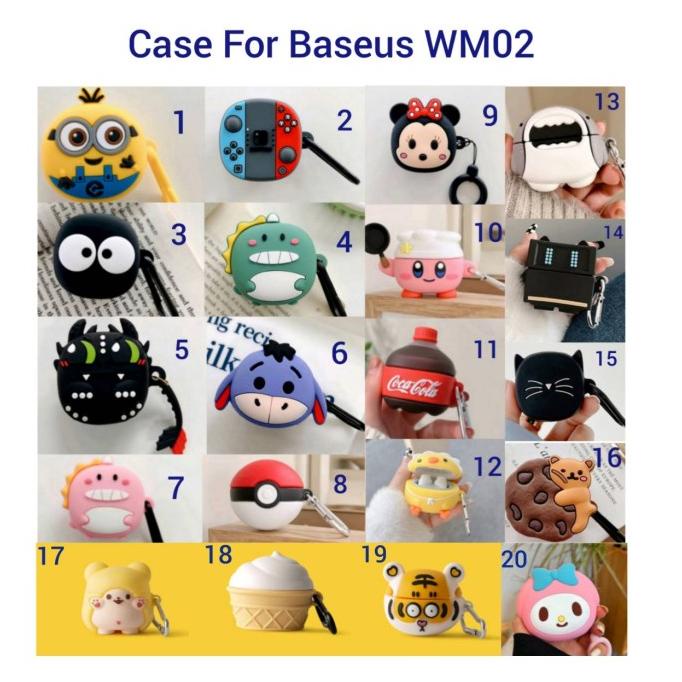 Case Baseus WM02 Casing Softcase Soft Case Silicone Silikon Motif