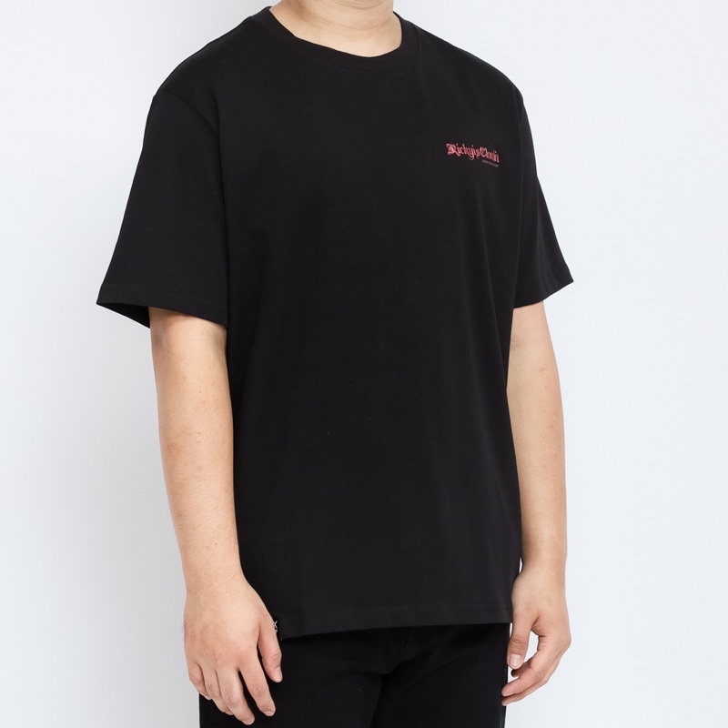 Ricky Is Clown Small Logo Pink Black Tee