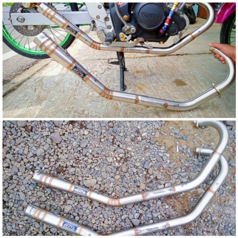 knalpot rpl leher knalpot vixion full bending stenlis