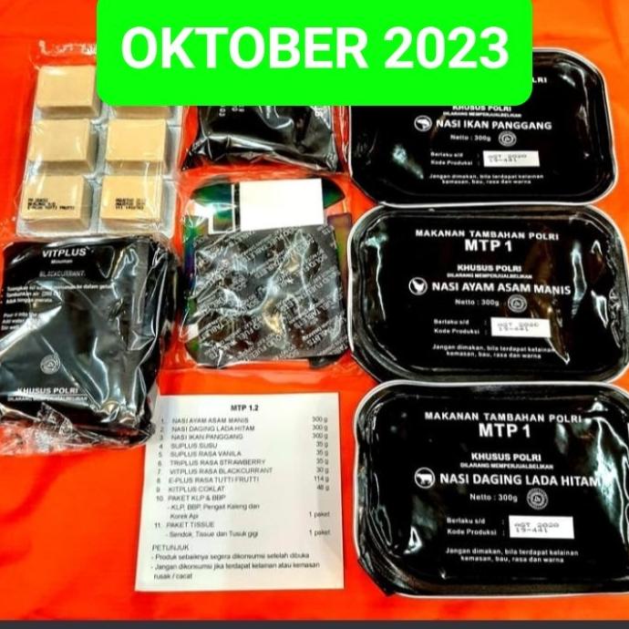 

Promo Ransum MTP1 makanan tambahan polri nasi kaleng nasi siap saji
