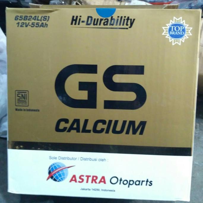 aki mobil battery GS astra type calcium 65B24LS 12v - 55ah