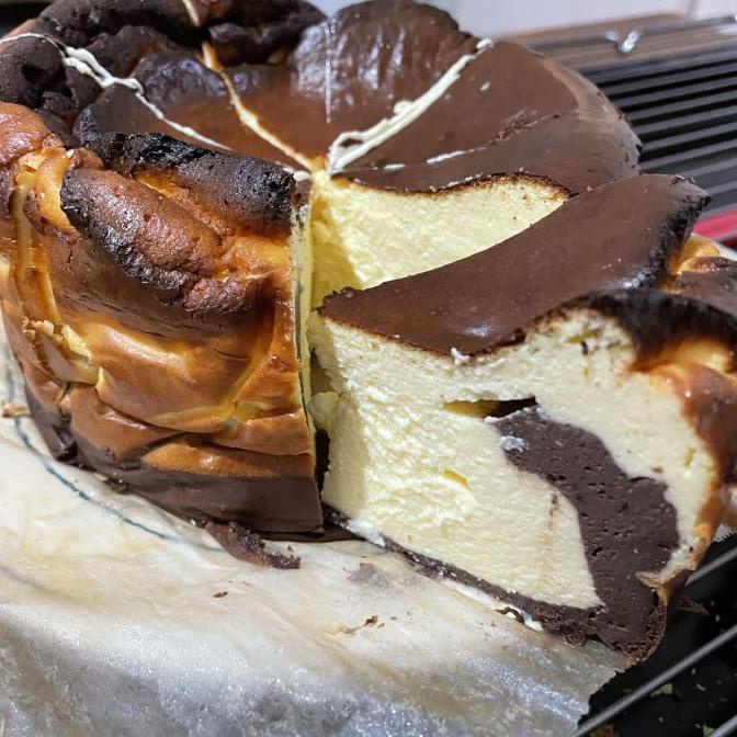 

Promo Keto Basque Burnt Valrhona Chocolate Cheesecake sugar free low carb