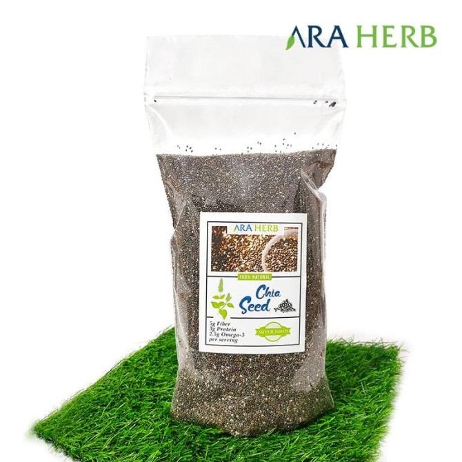 

Promo Organic Black Chia Seed Mexico 1kg Original Product ARA HERB