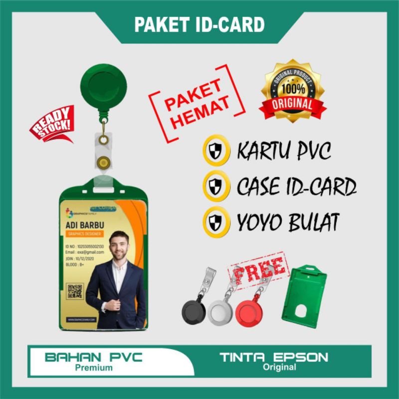 

[PAKET LENGKAP] CETAK MEMBERCARD / KTM / KTA / NAMETAG KANTOR PERUSAHAAN + YOYO + CASE BISA SATUAN MURAH
