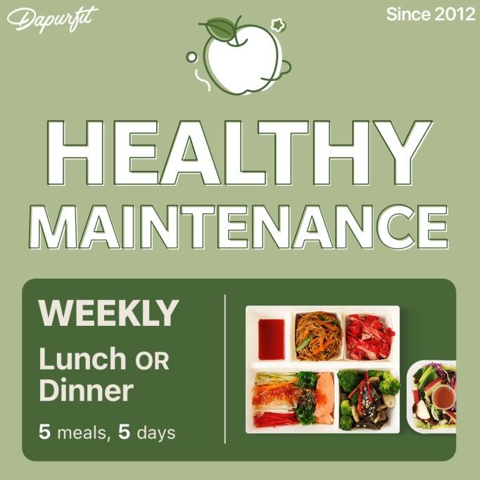 

Promo Dapurfit Healthy Lifestyle Weekly Lunch/Dinner (5box/5d) Catering Diet