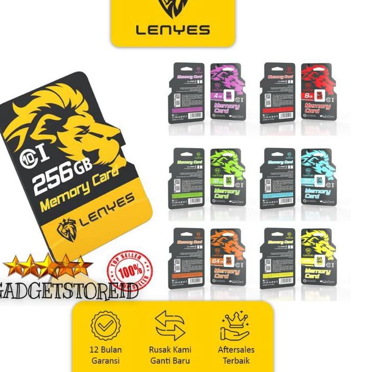 Murah Terlaris GG - LENYES Micro SD Card 4GB/8GB/16GB/32GB High Speed Class 10 / kartu memory lenyes