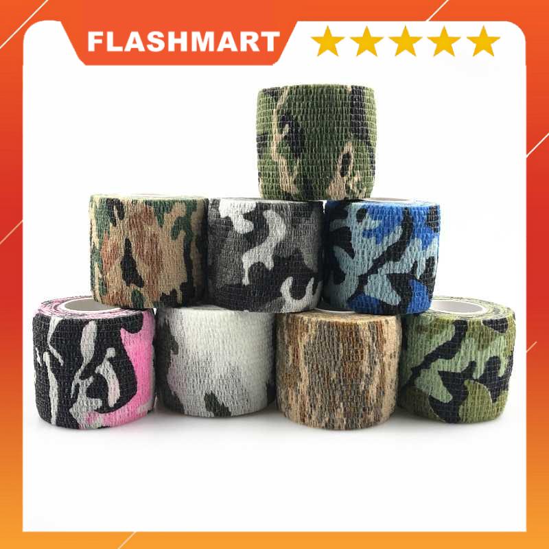 FLASHMART Camouflage Retractable Tape Hunting Survival Kit Lakban - H10