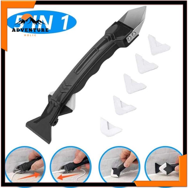 

E-TOOLS Pembersih Perapi Lem Silikon Sealant Tool Scraper 5in1 - WL106 - AHPR ADHB