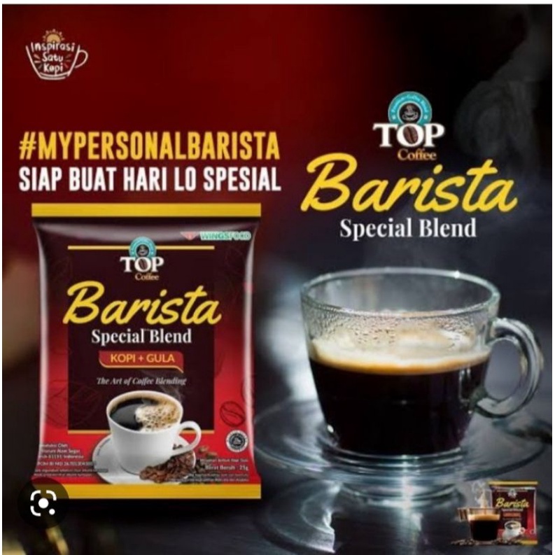 

[ 1 Renceng isi 15 saset] Top Coffee Barista Spesial Blend Robusta Arabica 25gr wings