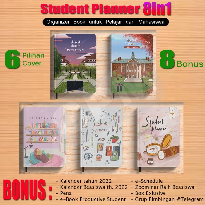 

TERBARU Buku Agenda Planner khusus Pelajar & Mahasiswa (Student Planner) 8in1 /BUKU TULIS