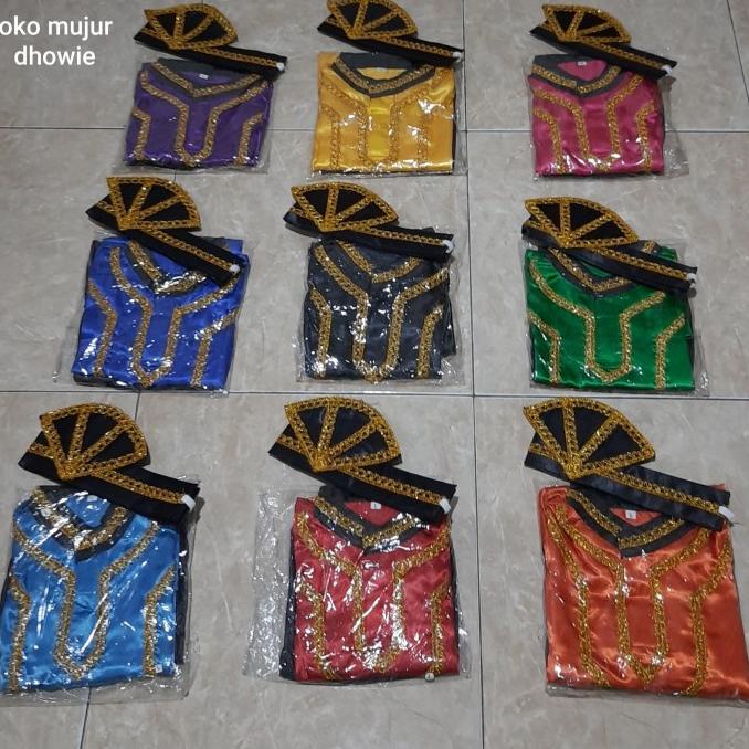 baju adat anak aceh saman perempuan xl dengan topi kipas