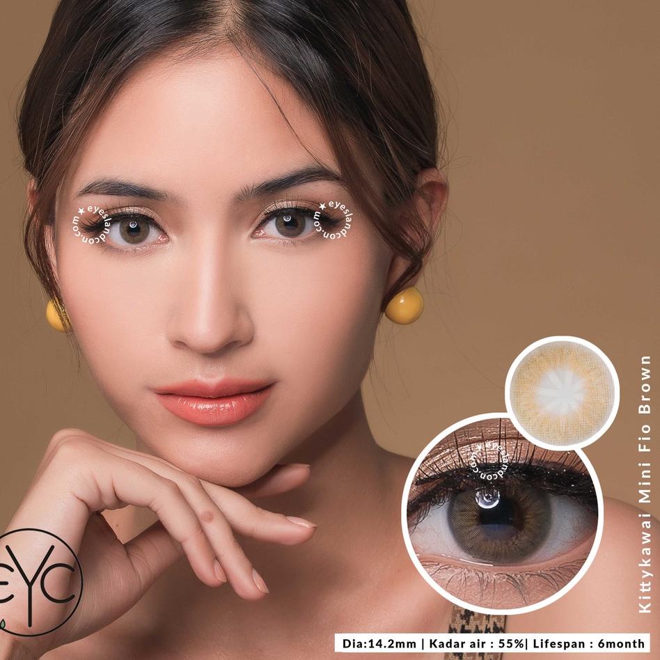 Serbu Stock Eyeslandcon - Softlens KittyKawaii Mini Fio Brown