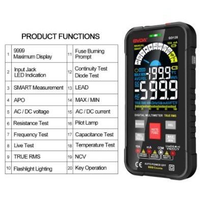 Smart Multimeter GVDA GD-128 True RMS AC DC Digital GD128 Multitester