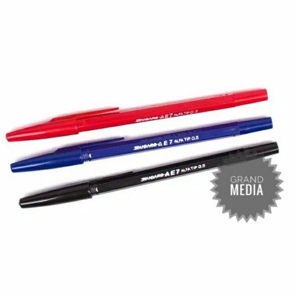 

Terlaris [Grand Media] Ballpoint / Pena / Pulpen Standard Ae7 Hitam / Biru / Merah / 1Pack (12Pcs)