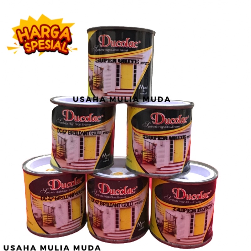 

Termurah !! Cat Minyak Kayu &Besi DUCOLAC High Gloss Synthetic Enamel UKURAN 100cc kecil part #2